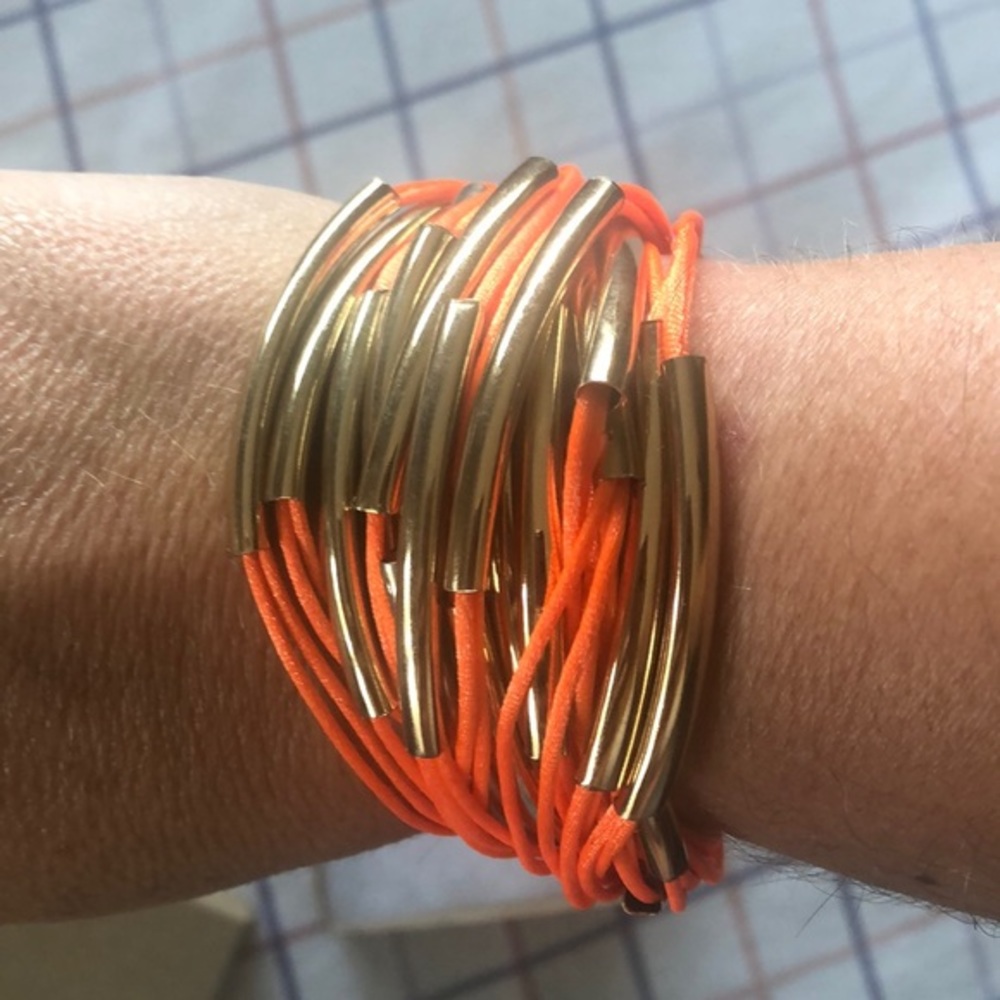 EUC Orange and Gold Bracelet